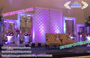 แผงหนัง Tufted หนังแต่งงานสุดหรูหนังแผ่นผนัง Tufted แผงตกแต่งดอกไม้งานแต่งงานขนาดยักษ์ - Product Image 6