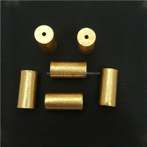Cuentas de forma de tambor de 10x20mm chapadas en oro cepillado, cuentas hechas a mano para fabricación de joyas - Product Image 4