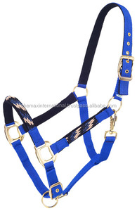 Shemax International Horse Equestrian Nylon <b>Halters</b> with Poly Rope Overlay Model SI-2139 - Product Image 3