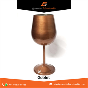 Gobelets à vin en acier inoxydable plaqué antique Verres en verre à cocktail superbement conçus pour les mariages Bars avec Soda-Lime - Product Image 4