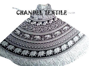 Vestido largo de mujer estilo indio-Mandala, Túnica hippie gitana para Noche de playa, ropa de dormir, rayón, poliéster, viscosa, vestido de algodón - Product Image 2