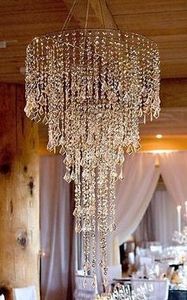 Candelabro colgante de cristal para cortinas de techo de boda Candelabro colgante de cristal para decoración de boda de lujo - Product Image 4