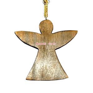 Adornos para pintar con forma de estrella de Navidad, artesanía de madera, alta calidad, precio al por mayor de la India - Product Image 3