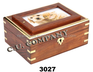 Urna de cremación de madera de calidad Superfina y lujosa, urna funeraria conmemorativa para cenizas humanas sólidas disponible al precio más barato - Product Image 2