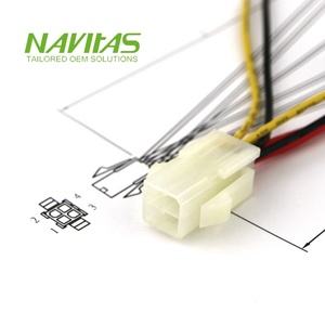 Arnés de cableado de conector hembra macho Mini Fit Jr de 4 pines 20AWG 4,2mm Conjunto de cable de alimentación Proveedor OEM - Product Image 4