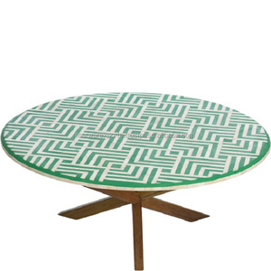 Prix d'usine direct élégant Table basse en bois massif avec incrustation d'os pour la maison ou l'hôtel Meubles de salon - Product Image 2