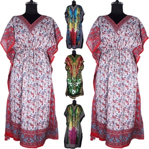 Caftán largo estampado para mujer, ropa de talla grande, venta al por mayor - Product Image 1