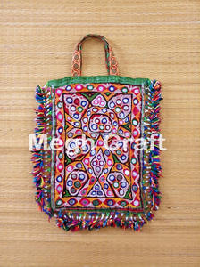 Bolsos de Mano Kutch Bordados a Mano de Diseñador - Bolsos Vintage - Bolsos Theli con Espejo Kutch - Bolsos de Mano para Mujer al por Mayor - Product Image 3