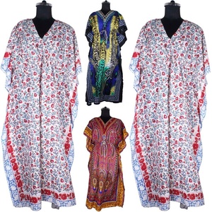 KFCL004 Women's Fashion <b>Tunic</b> Tops <b>Beach</b> Wear Casual Dress Bat Wing Sleeveless Long Kaftans - Product Image 2