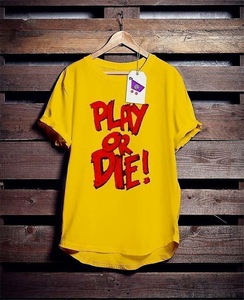 เสื้อยืดแขนครึ่งสำหรับผู้ชายดีไซน์พิมพ์ลายหน้าจอ OEM ตามสั่ง - Product Image 3