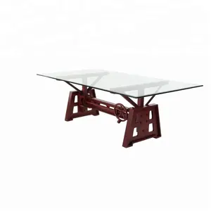 תעשייתי אדום מכאני קפה שולחן/יצוק ברזל כננת קפה שולחן