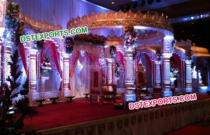 Boda real India Haveli Mandap fibra tallada Rajwada Mandap estilo tradicional boda india Mandap EE. UU. - Product Image 6