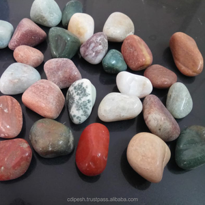 Guijarro decorativo para paisajismo, mezcla especial para acuario, cuentas redondas de guijarros, Ágata redonda a la moda, rockd, precio por tono - Product Image 3