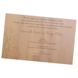 Unique English Wedding Invitation Card