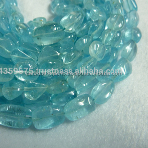 Natural London Blue Topaz Tumble Nuggets facetado paso corte cuentas sueltas piedra y material de vidrio del Reino Unido - Product Image 1