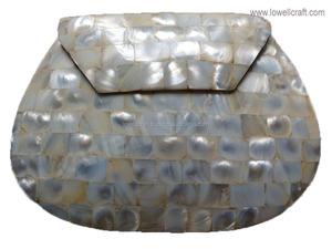 White mop Handmade <strong>clutch</strong> <strong>bag</strong> Metal purse wallet <strong>bag</strong> <strong>bridal</strong> <strong>bags</strong> - Product Image 2