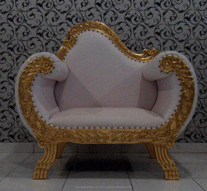 เฟอร์นิเจอร์ไม้แกะสลักหรูหราโซฟาเดี่ยวสไตล์คลาสสิก - Product Image 4