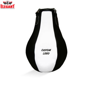 กระสอบทรายหนังแท้สำหรับใช้งานหนักกระเป๋าหนังสีดำ/ขาว/แดงเจาะโลโก้ได้ตามต้องการ - Product Image 2