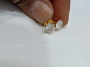 Diamante cultivado en laboratorio SI1 de 1 quilate, corte brillante redondo, certificado IGI, excelente par de piedras preciosas blancas - Product Image 4