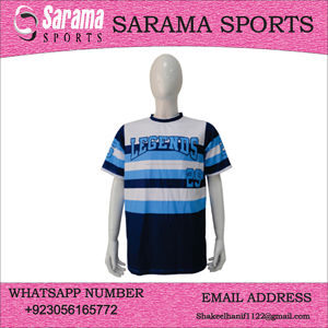 Maillot de softball en gros sur mesure par sublimation en polyester 100%, avec logo et impression personnalisés, - Product Image 2