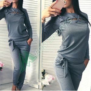 Ensemble de vêtements de maternité légers 2 pièces pour femmes printemps automne sweatshirts pour femmes hauts pantalons survêtement pour femmes - Product Image 2