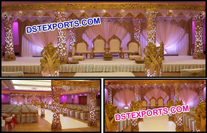 Decoración de Mandap para Bodas Indias, Pilares con Forma de Trompa de Elefante, Conjunto de Mandap para Bodas, Increíble Conjunto de Mandap con Pilares de Trompa de Elefante para Bodas UKUK - Product Image 6