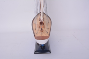 Artesanía de madera de cedro Tuiga pintado L50 modelo de barco decoración Náutica para decoración del hogar - Product Image 5