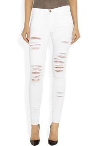 2027 Moda Ripped White Lady Jeans Denim Cintura alta Ripped Skinny Pencil Jeans POR WS INTERNATIONAL PANTALONES DE ALTA CALIDAD - Product Image 3