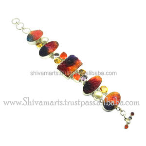 กำไลข้อมือพลอยหลายชิ้นลายคาร์เนเลียนที่หายากกำไลข้อมือ S925เครื่องประดับเงินสเตอร์ลิงของขวัญวาเลนไทน์ดีไซน์ใหม่ - Product Image 2