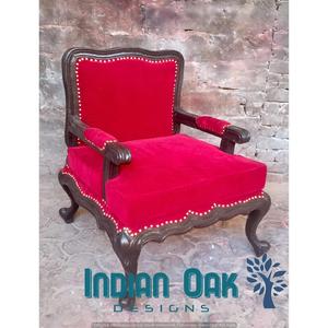 Silla rústica antigua de Maharaja, mueble tallado de madera con Mango de tamaño King - Product Image 3