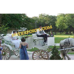 Calèche en fer blanc de mariage, expédition au royaume-uni, cheval de mariage - Product Image 1