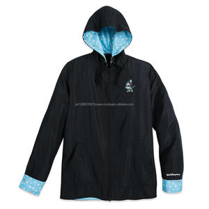 Chaqueta cortavientos con capucha personalizada para hombre, azul oscuro, alta calidad, venta al por mayor - Product Image 3