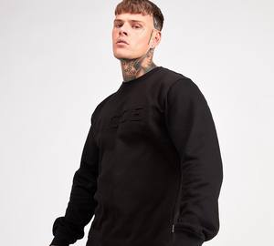 Sudaderas de cuello redondo de algodón con relieve 3D para hombre - Product Image 3