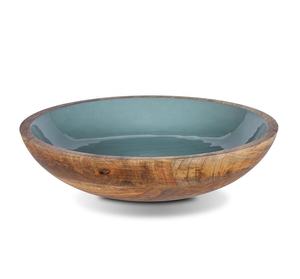 Design nouveau et tendance Grand bol émaillé en bois rustique sans danger pour les aliments - Product Image 1