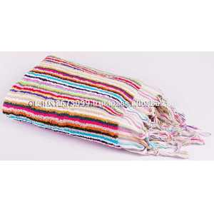 Toalla turca de lujo hecha a mano, toalla de pompón de lujo, Peshtemal, Multicolor - Product Image 1