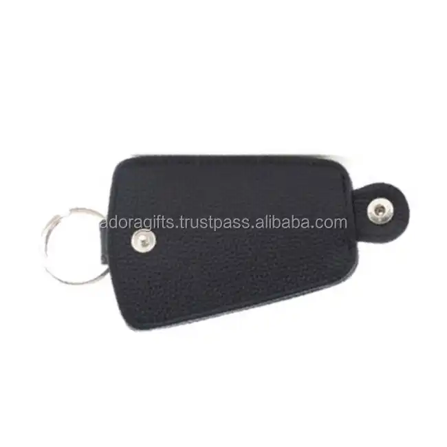 Monogrammed Leather Keychain Zip Around Wallet Custom 