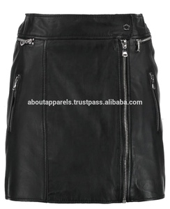 Faldas largas de piel de oveja auténtica para mujer, faldas largas de estilo barato, venta al por mayor - Product Image 4