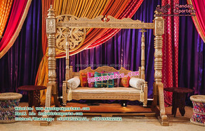 Antiguo Mehndi función etapa decoración mejor Pakastani boda etapa de decoración de moda Sangeet etapa de decoración - Product Image 3