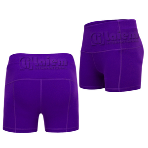 Shorts de sport pour femmes, motif à carreaux, spandex/polyester, course à pied, yoga, taille mi-haute élastique, respirant, séchage rapide, antibactérien, UV - Product Image 1