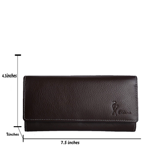 Portefeuille en cuir marron de qualité supérieure avec protection RFID pour femmes, porte-cartes sécurisé pour les voyages et l'usage quotidien, disponible à la vente - Product Image 5