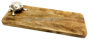 Plateau en bois décoratif de forme moderne et élégante, best-seller, pour la décoration de table de mariage, avec logo personnalisé - Product Image 5