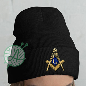 Gorro Masónico de Moda para Maestro Masón, Gorro de Calavera con Bordado - Product Image 2