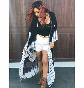 Tejido puro y suave, colección de ropa de mujer, rayón Tie & Dye, Kimono de lujo para la playa, caftán - Product Image 2