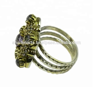 แหวนเงินแท้ 925 ประดับพลอยอะมีทิสต์และเพชร CZ หลายเม็ด ชุบทองคำแท้ ดีไซน์แบบ Eternity สำหรับงานหมั้นและงานแต่งงาน งานแฮนด์เมด เครื่องประดับคุณภาพสูง แบรนด์ที่เชื่อถือได้ - Product Image 2