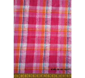 100% algodón Seersucker hilo teñido tela libre de contaminación 43*44 estilo tejido para cortinas bolsas boda y uso de tapicería - Product Image 1