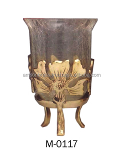 Portavelas decorativo de Navidad, soporte votivo con copo de nieve dorado - Product Image 3