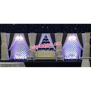 การตกแต่งเวทีงานเลี้ยงฉลองสมรสสไตล์โมเดิร์นอันน่าทึ่ง การตกแต่งเวทีงานแต่งงานและงานหมั้นแบบอินเดีย งานแต่งงานอินเดียสุดหรู - Product Image 1