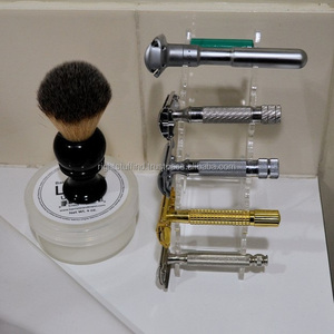 Soporte de madera para maquinilla de afeitar de seguridad, afeitadora recta profesional - Product Image 1