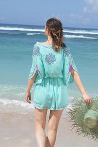 Joli maillot de bain brodé et élastique pour femmes, combinaison de plage, coupe ample, taille élastique, bonne qualité, nouvelle collection - Product Image 3