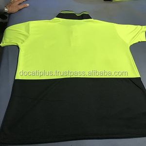 Polo jaune HI VIS personnalisé OEM Chemises à manches courtes - Product Image 6